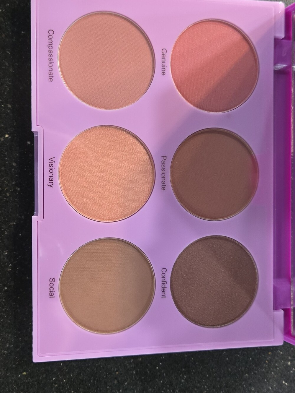 RealHer Six-Shade Pink & Peach Blush and Bronzer Palette